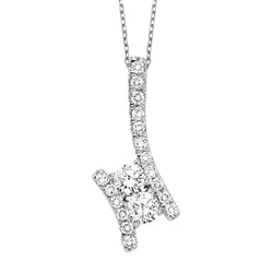 Silver Diamond Pendant 1/4ctw