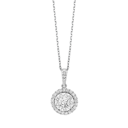 TriStar 14KW Diamond Pendant